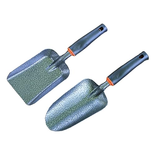 FUNOMOCYA 2 STÜCK Garten Handschaufel Teiliges aus Verdicktem Eisen Ergonomisch Rutschfester Griff Bodenerlockerung und Düngung für Büro und Schule von FUNOMOCYA