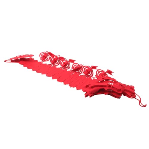 FUNOMOCYA 2 Stück Chinesische Neujahrsdeko Drachen Laternen für Hochzeiten und Frühlingsfest Hängende Wanddekorationen für Innenräume Neujahr Banner Girlanden von FUNOMOCYA
