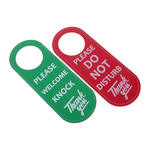FUNOMOCYA 2 Stück Doppelseitiges Stören Schild Rot Grün für Büro Hotel Meetingraum Sichtschutz Welcome Knock Schild für Türgriff Privatsphäre schutz von FUNOMOCYA