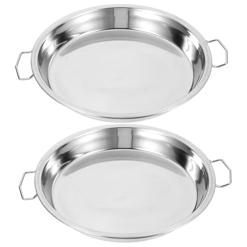 FUNOMOCYA 2 Stück Edelstahl Dampfplatte mit Doppelgriffen Hitzebeständige Haushalts kochplatte Vielseitig für Reis Kalte Nudeln Praktisches Küchen serviertablett FUNOMOCYA 2 Stück Edelstahl Dampfplatte mit Doppelgriffen Hitzebeständige Haushalts kochplatte Vielseitig für Reis Kalte Nudeln Praktisches Küchen serviertablett von FUNOMOCYA