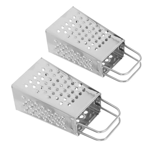 FUNOMOCYA 2 Stück Edelstahl Mini Vierkantreibe Multifunktional Käsereibe Karottenreibe Knoblauchreibe Handheld Kompakt Tragbar Für Küche Outdoor FUNOMOCYA 2 Stück Edelstahl Mini Vierkantreibe Multifunktional Käsereibe Karottenreibe Knoblauchreibe Handheld Kompakt Tragbar Für Küche Outdoor von FUNOMOCYA