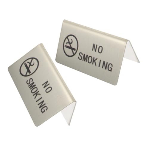 FUNOMOCYA 2 Stück Edelstahl No Smoking Schild Tischschild Rostfrei Langlebig Klare Englische Mitteilung Minimalistisch für Büro Restaurant Gemeinschaftsbereiche FUNOMOCYA 2 Stück Edelstahl No Smoking Schild Tischschild Rostfrei Langlebig Klare Englische Mitteilung Minimalistisch für Büro Restaurant Gemeinschaftsbereiche von FUNOMOCYA