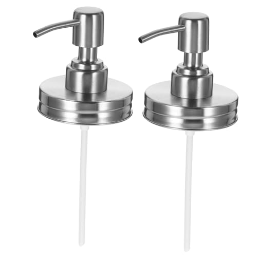 FUNOMOCYA 2 Stück Edelstahl Seifenspender Pumpdeckel Manuelle Druckpumpe Dicht Langlebig Passend für Glasflaschen Vorratsgläser Silber für Bad Küche Haushalt FUNOMOCYA 2 Stück Edelstahl Seifenspender Pumpdeckel Manuelle Druckpumpe Dicht Langlebig Passend für Glasflaschen Vorratsgläser Silber für Bad Küche Haushalt von FUNOMOCYA