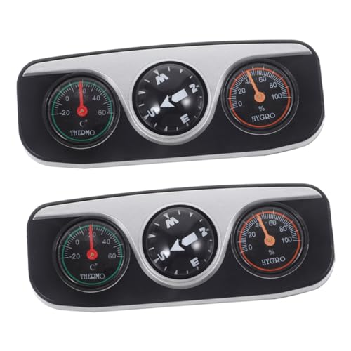 FUNOMOCYA 2 Stück Fahrzeugkompass mit Thermometer und Hygrometer Multifunktionale Dashboard Dekoration für Auto Elegant und Praktisch für Automodelle Geeignet FUNOMOCYA 2 Stück Fahrzeugkompass mit Thermometer und Hygrometer Multifunktionale Dashboard Dekoration für Auto Elegant und Praktisch für Automodelle Geeignet von FUNOMOCYA