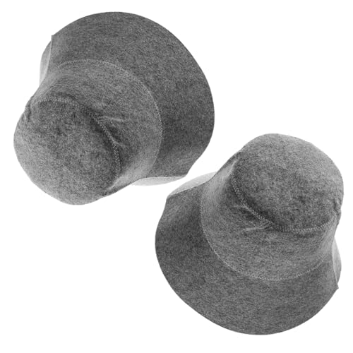 FUNOMOCYA 2 Stück Filz Sauna Hut Wasserabsorbierend Wärmedämmend Leicht Tragbar Für Damen Herren Sauna Bad Dusche Spa Zubehör von FUNOMOCYA