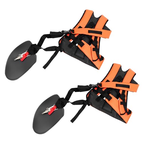 FUNOMOCYA 2 Stück Grass Cutter Schultergurt Doppelte Gepolsterte Tragegurte mit Verstellbarem Schulterriemen Ergonomisches Design zur Gleichmäßigen Lastverteilung für Freischneider und von FUNOMOCYA