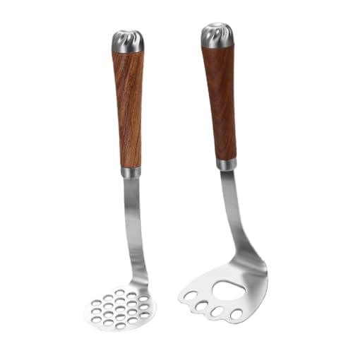 FUNOMOCYA 2 Stück Hand Kartoffelstampfer Holzgriff Robuste Küchengeräte für Pürieren von Kartoffeln und Spülmaschinenfest für Restaurants und Zuhause FUNOMOCYA 2 Stück Hand Kartoffelstampfer Holzgriff Robuste Küchengeräte für Pürieren von Kartoffeln und Spülmaschinenfest für Restaurants und Zuhause von FUNOMOCYA