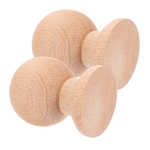FUNOMOCYA 2 Stück Holzknopf Möbel Verzierung Unlackiert Dekorative Treppenpfosten Holzornament Für Innenbereich Design Vielseitig Einsetzbar von FUNOMOCYA