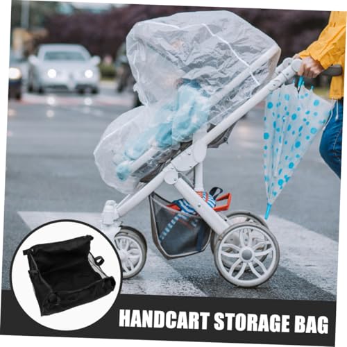FUNOMOCYA 2 Stück Kinderwagen Organizer Tasche Große Kapazität Leicht Installierbar Vielseitiger Babywagen Aufbewahrungskorb Für Windeln Handtücher Einkaufstasche Robust Und Tragbar von FUNOMOCYA