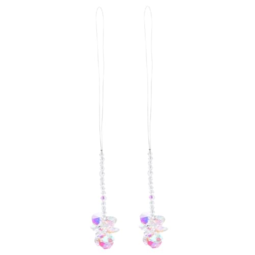 FUNOMOCYA 2 Stück Kristallfenster Sonnenfänger Blumenprisma Ornament Kristallkugeln Kristallprismen Hing Kristallsteinfensteranhänger Prisma für Fenster hängendes Prisma Weißer Kristall von FUNOMOCYA