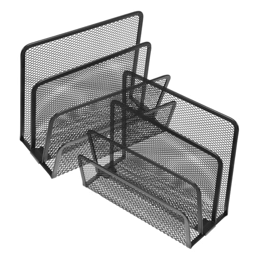 FUNOMOCYA 2 Stück Metalldraht Briefablage Teilig Stapelbarer Dokumentenhalter Vielseitiger Organizer für Schreibtisch Robustes Mesh Fach für Briefe Zeitschriften und Akten im Büro oder von FUNOMOCYA