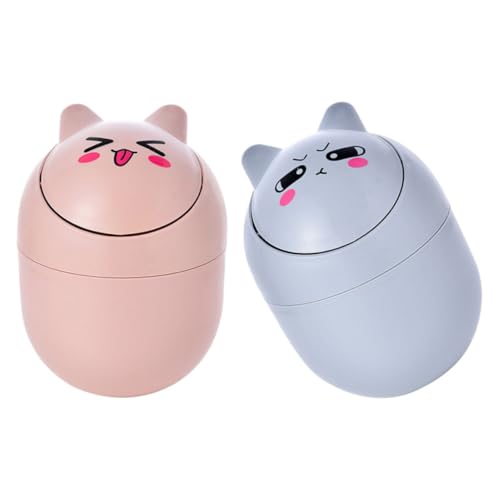 FUNOMOCYA 2 Stück Mini Tischmülleimer Cartoon Stil Leicht Platzsparend Robuster Kunststoff Abfalleimer für Büro Schlafzimmer und Küche Niedlicher Desktop Müllbehälter FUNOMOCYA 2 Stück Mini Tischmülleimer Cartoon Stil Leicht Platzsparend Robuster Kunststoff Abfalleimer für Büro Schlafzimmer und Küche Niedlicher Desktop Müllbehälter von FUNOMOCYA