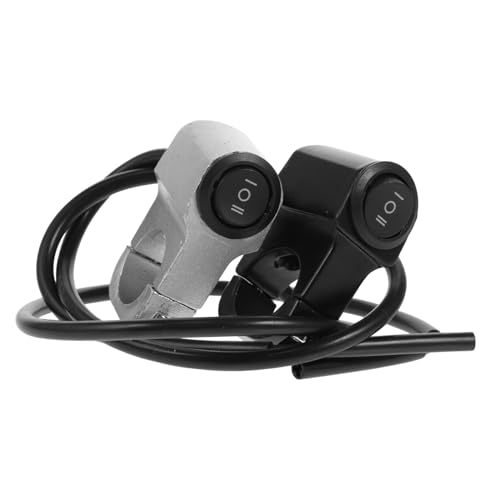 FUNOMOCYA 2 Stück Motorrad Lenkerschalter Aluminiumlegierung Robust Hauptschalter für Scheinwerfer und Blinker Einfache Bedienung Langlebig Passend für Motorräder von FUNOMOCYA