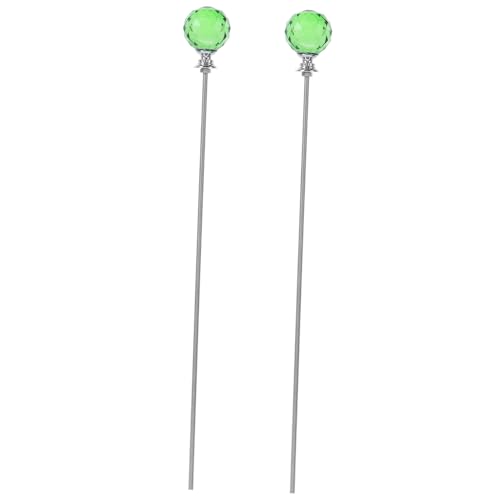 FUNOMOCYA 2 Stück Pflanzenstäbe mit Kristallspitze Stabiles Erdspiess-Design Dekorative Gartenstäbe für Blumentöpfe DIY-fee-Garten Funkelnde Außendekoration Grün Metallisch FUNOMOCYA 2 Stück Pflanzenstäbe mit Kristallspitze Stabiles Erdspiess-Design Dekorative Gartenstäbe für Blumentöpfe DIY-fee-Garten Funkelnde Außendekoration Grün Metallisch von FUNOMOCYA
