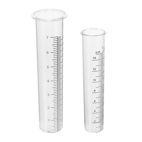 FUNOMOCYA Transparenter Regenmesser Für Garten 2er Satz Throughsichtiger Regensammler Zur Wassermenge Messung Rasenregenmesser Aus Kunststoff von FUNOMOCYA