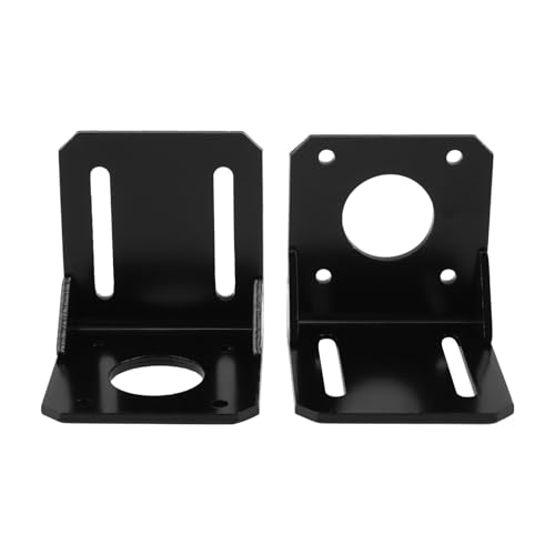 FUNOMOCYA 2 Stück Stepper Motor Halterung Schwarz mit Schrauben Drucker Zubehör Stabile Montagehalter Stepper Motor Mounting Bracket für Schrittmotor von FUNOMOCYA