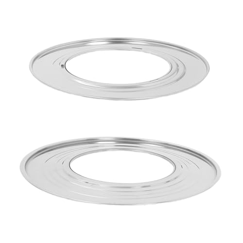 FUNOMOCYA 2 Stück Teiliges Edelstahl Dampfkorb Runde Dämpfeinsätze mit Gleichmäßiger Wärmeverteilung Stapelbare Dampfplatte für Gemüse Meeresfrüchte und Knödel Vielseitiges Küchentool von FUNOMOCYA