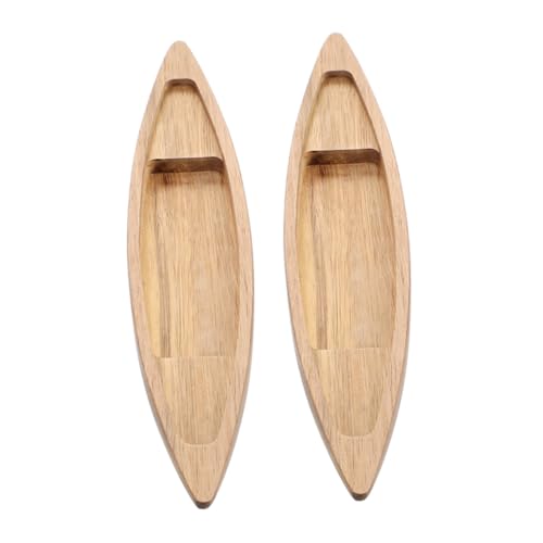 FUNOMOCYA 2 Stück Teiliges Holzboot Modell Handgeschnitzt Leichte Kanus für DIY Dekoration Aquarium Teich Tischaufsatz Meeres-Themen Wohn Gartendeko von FUNOMOCYA