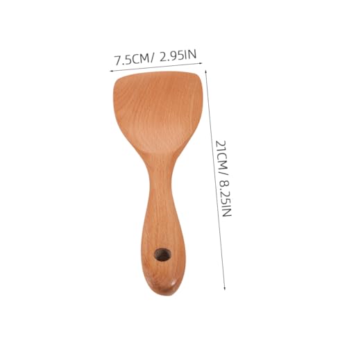 FUNOMOCYA 2 Stück Teiliges Holzreis Paddel mit Dickem Griff Hitzebeständig Natürlicher Holzlöffel für Reiskocher Vielseitiger Anricht- und Kochlöffel Komfortabel und Sicher für von FUNOMOCYA