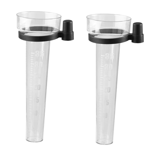FUNOMOCYA 2 Stück Teiliges Regenmessgerät Kunststoff Regenmesser mit Weithalsöffnung und Ablesbarer Anzeige für Garten Außenbereich zur Präzisen Niederschlagsmessung von FUNOMOCYA