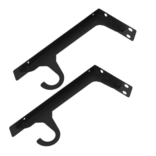 FUNOMOCYA 2 Stück Wandmontierte Kleiderschrank Stangenhalter aus Metall Robuste Schwere Regalträger für Schlafzimmer Bad Büro Einfache Montage Vielseitige Aufbewahrungslösung von FUNOMOCYA
