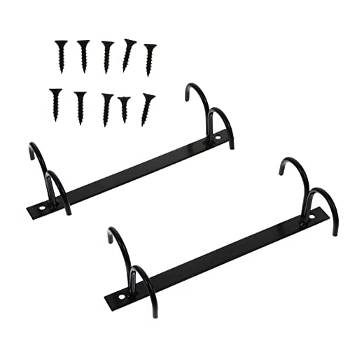 FUNOMOCYA 2 Stück Weinbecher Haken für Küchenschrank Robuste Cutter Hooks Schwarz zum Aufhängen von Tassen Utensilien und Handtüchern Installieren mit Schrauben von FUNOMOCYA