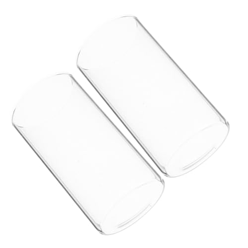 FUNOMOCYA 2 Stück Windgeschützte Glas kerzenhalter Zylinder vasen Transparent Hohe Lichtdurchlässigkeit Stilvolles Design für Hochzeit Weihnachtsdeko Party Tischdekoration von FUNOMOCYA