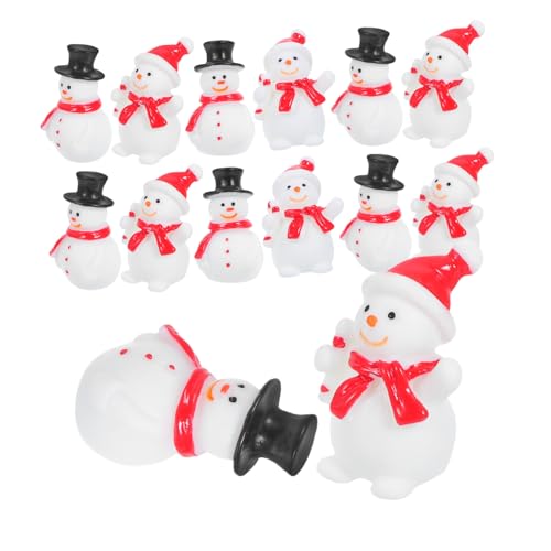 FUNOMOCYA 20 Stück Teiliges Mini Schneemann aus Langlebigem Harz Kleine Weihnachtsdekorationen für DIY Micro Landschaften Festliche Tisch und Cake Topper Deko für Puppenhaus und von FUNOMOCYA