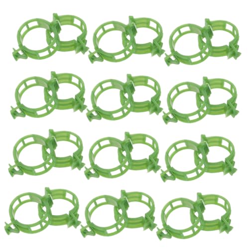 FUNOMOCYA 200 Stück Tomatenklammern aus Wetterbeständigem Robuste Runde Gartenzubehör Clips zur Stabilen Befestigung von Kletterpflanzen und Gemüse für Innen und Außenbereiche von FUNOMOCYA