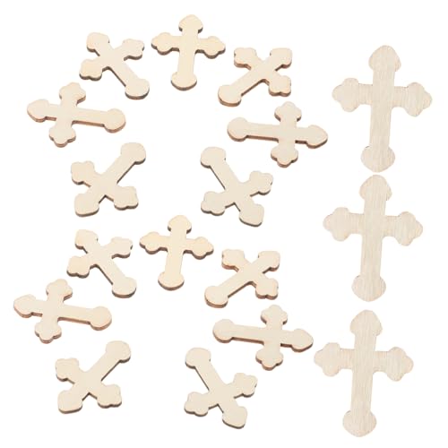 FUNOMOCYA 20stücke Holzkreuzsplitter Für DIY-Geburtstag Rustikale Wohnakzente Aus Holz Geschenketiketten Und Bastelprojekte von FUNOMOCYA