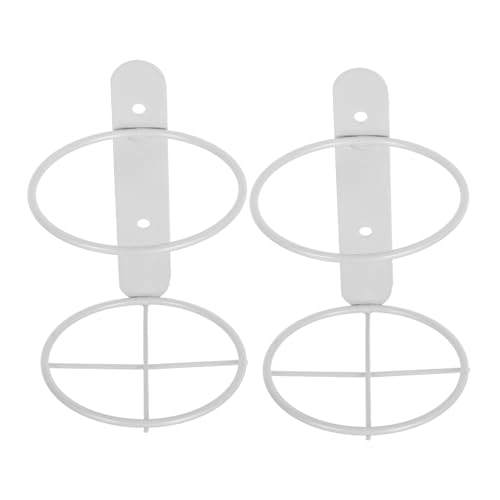 FUNOMOCYA 2Stücke Wandmontiertes Weinregal Weißer Metallflaschen Displayhalter Hängender Rotwein Organizer für Dekoration Mühelose Installation Robust von FUNOMOCYA