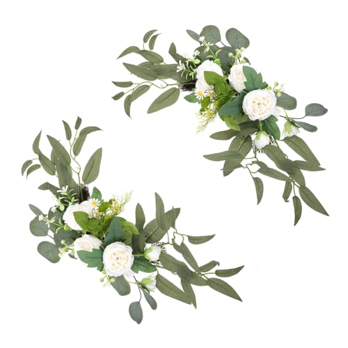 FUNOMOCYA 2 Stück Hochzeits-begrüßungstafel Mit Pfingstrosen Und Hochzeitszeremonie-Schild Für Blumendekor von FUNOMOCYA