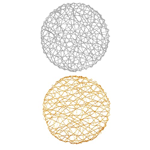 FUNOMOCYA 2stücke Tischsets Aus Papierfaser Handgemacht Runde Untersetzer Hohle Essmatten Und Silber Dekorativ Für Esstisch Und Küche Hitzebeständig Und Schützend FUNOMOCYA 2stücke Tischsets Aus Papierfaser Handgemacht Runde Untersetzer Hohle Essmatten Und Silber Dekorativ Für Esstisch Und Küche Hitzebeständig Und Schützend von FUNOMOCYA
