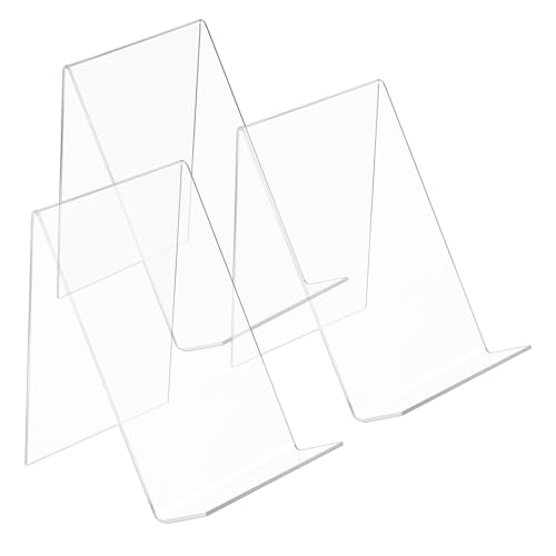 FUNOMOCYA 3 Acryl Buchständer Klar Stabiler Bilderhalter Stabiles Dreieck Design Transparenter Display Ständer für Alben Prospekte Flyer Cd Halter Robust Langlebig Leicht zu Reinigen FUNOMOCYA 3 Acryl Buchständer Klar Stabiler Bilderhalter Stabiles Dreieck Design Transparenter Display Ständer für Alben Prospekte Flyer Cd Halter Robust Langlebig Leicht zu Reinigen von FUNOMOCYA