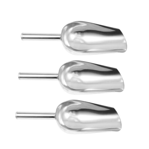 FUNOMOCYA 3 Stück Eisschaufel Teilig aus mit Langem Griff Multifunktionale Küchenschaufeln für Eiswürfel Mehl und Lebensmittel Ergonomisches Design Spülmaschinenfest von FUNOMOCYA