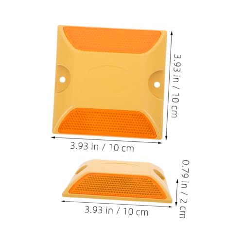 FUNOMOCYA 3 Stück Reflektierende Kunststoff Straßenmarkierung Doppelseitige Erhöhte Fahrbahnmarkierer für Autobahn Auffahrt und Gehweg Langlebig Sichtverbessernd bei Nacht Sicherheits von FUNOMOCYA