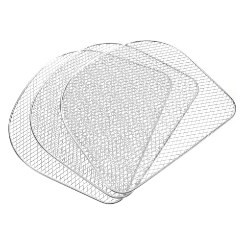 FUNOMOCYA 3 Stück Teiliges Edelstahl Air Fryer Grill Backofen Zubehör Stapelbare Heißluftfritteusen Roste für Dörren Backen und Braten Vielseitig Leicht zu Reinigen Lebensmittelecht von FUNOMOCYA