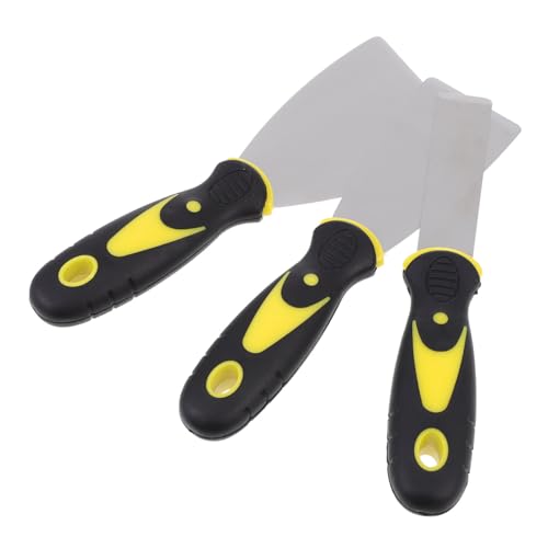 FUNOMOCYA 3 Stück Teiliges Entferner Edelstahl schabern Gummi griff Spachtel Scharf und Schonend für Hotbed und Modell Robustes Werkzeug für Präzise Druckentfernung von FUNOMOCYA
