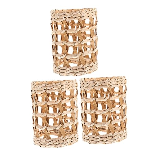 FUNOMOCYA 3 Stück Woven Cup Sleeve Schutzbezüge für Getränke Hitzeschutz Leicht und Praktisch für Flaschen und Becher für Zuhause und Unterwegs von FUNOMOCYA