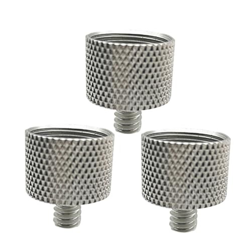 FUNOMOCYA 3 Stücke Mikrofonstativ 58 Auf 14 Adapterschraube 5/8 Bis 1/4 Mikrofon-schraubadapter Adaptermutter Für Mikrofonständer Adaptermutter Für Mikrofonklemme Silver von FUNOMOCYA