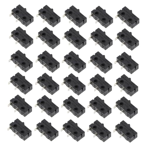 FUNOMOCYA 30 Stück Teiliges Micro Limit Schalter Spdt mit Schnappkontakt Kompakt Leicht Einfache Montage Geeignet für Mikrowelle Waschmaschine Reiskocher Endschalter Ersatz Zufällige Farbe von FUNOMOCYA