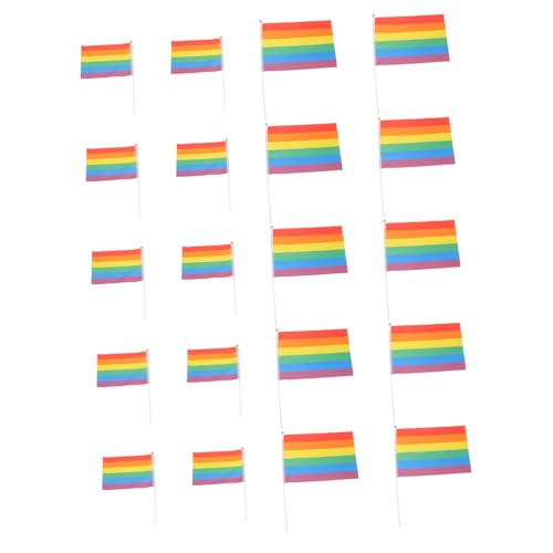 FUNOMOCYA 30Stücke Polyester Regenbogenflagge Lgbt Pride Flagge Tragbares Banner für Partys und Deko für Feiern und Festivals FUNOMOCYA 30Stücke Polyester Regenbogenflagge Lgbt Pride Flagge Tragbares Banner für Partys und Deko für Feiern und Festivals von FUNOMOCYA