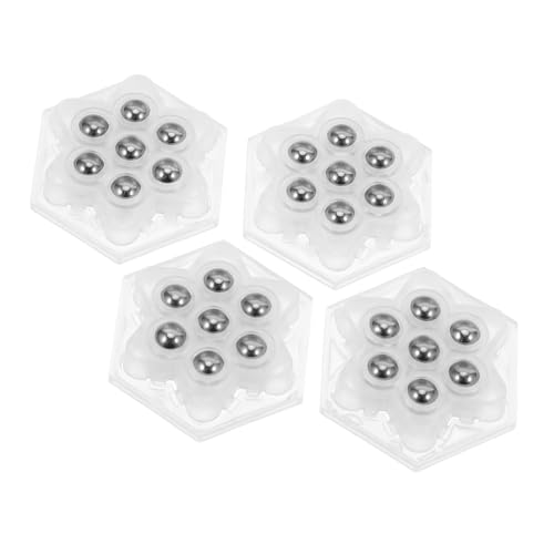 FUNOMOCYA 32 Stück Transferlagerrollen Edelstahlrollen Minirollen Universalräder Für Aufbewahrungsboxen Klebende Universalräder Geräterollen Bockrollen Transparent von FUNOMOCYA