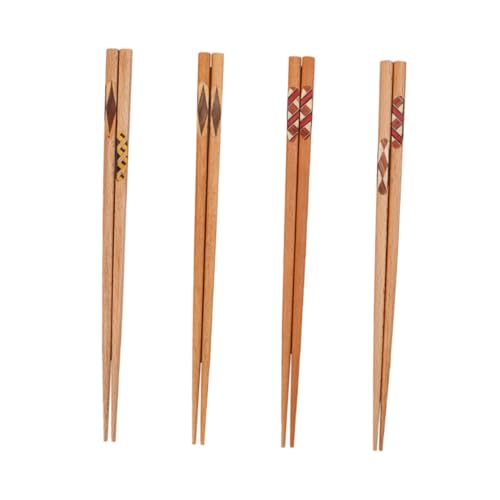 FUNOMOCYA 4 Paare Teiliges Japanischer Holzessstäbchen Rutschfest Leicht und Tragbar für Sushi Zuhause oder Unterwegs mit Hochwertigem Material für Sicheres FUNOMOCYA 4 Paare Teiliges Japanischer Holzessstäbchen Rutschfest Leicht und Tragbar für Sushi Zuhause oder Unterwegs mit Hochwertigem Material für Sicheres von FUNOMOCYA