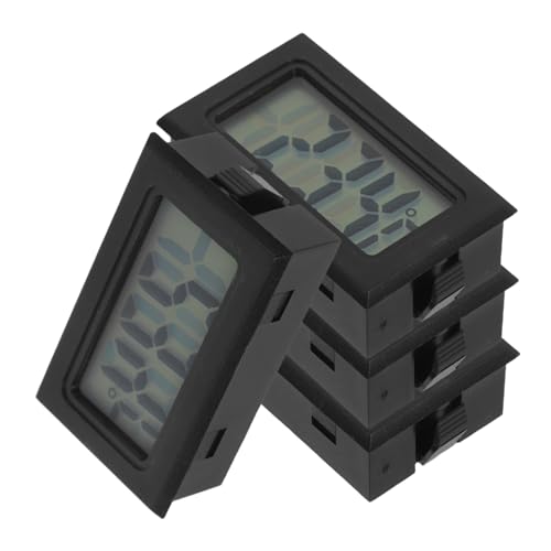 FUNOMOCYA 4 Stück Digitales Mini-thermometer Eingebautes Thermometer mit Hygrometer Raumthermostat für Reptilien Terrarien Gewächshaus Büro Wohnzimmer und Vielseitige Temperaturmessung von FUNOMOCYA