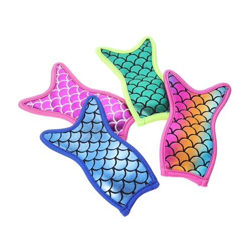 4 Stücke Wiederverwendbare Neopren Eis Am Stiel Halter - Kreative Meerjungfrau Design Tropfschutz Für Kinder Ideal Für Partys Und Diy Projekte in Verschiedenen Farben von FUNOMOCYA