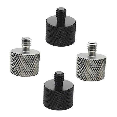 FUNOMOCYA 4 Stück Mikrofonschraube overheadprojektor camcorder Mikrofonadapter Gewindeadapter Stativschraube Adapter für Mikrofonständer Kamera Zubehör Stativadapter Aluminiumlegierung von FUNOMOCYA