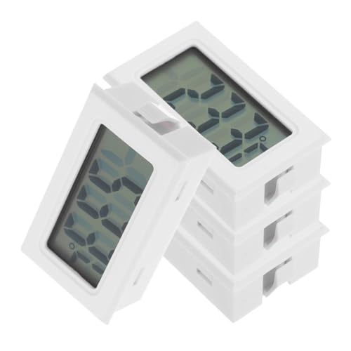 FUNOMOCYA 4 Stück Teiliges Digitales Mini-Thermometer mit LCD-Display Präzises Eingebettetes Temperaturmessgerät für Raum Auto und Gewächshaus Handlich Leicht mit Fortschrittlicher von FUNOMOCYA