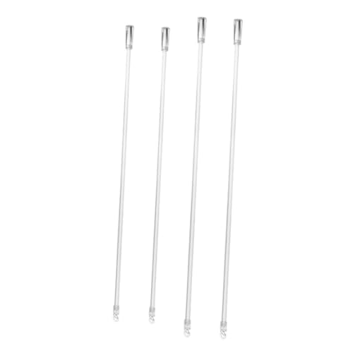 FUNOMOCYA 4 Stück Teiliges Ersatzset für Vertikale Jalousienstäbe Transparente Kunststoffstangen mit Haken Robuste und Verformungsresistente Lamellen zugstäbe für Fensterjalousien Einfache von FUNOMOCYA