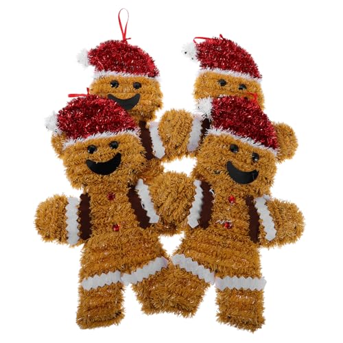 FUNOMOCYA 4 Stück Teiliges Gingerbread Man Hängedekorationen mit Filigranen Details Vielseitig Einsetzbar für Weihnachtsbaum Fenster und Wände Einfache Montage für Festliche Indoor-deko FUNOMOCYA 4 Stück Teiliges Gingerbread Man Hängedekorationen mit Filigranen Details Vielseitig Einsetzbar für Weihnachtsbaum Fenster und Wände Einfache Montage für Festliche Indoor-deko von FUNOMOCYA